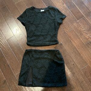 Princess Polly black mini two piece set